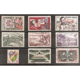 1189 à 1197 (1959) Série de timbres oblitérés (cote 4e) (7409)