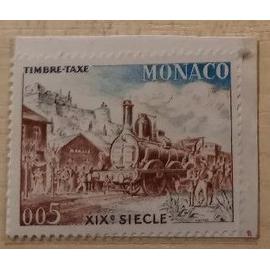 Timbre neuf Monaco, Timbre-Taxe de 5 centimes, XIXe siècle.