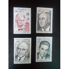 timbre FRANCE Y T 1824 a 1827 Série: Des personnes célèbres 1975 ( 181206 )