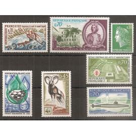 1609 à 1615 (1969) Série de timbres neufs N** (cote 4,35e) (8787)