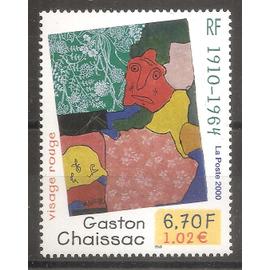 3350 (2000) Visage Rouge de Gaston Chaissac N** (cote 2,5e) (0886)