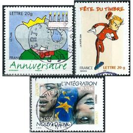 france 2006, beaux timbres yvert 3877 fête du timbre, spirou, 3902 europa, l