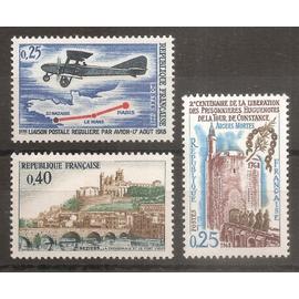 1565 à 1567 (1968) 1ère liaison postale / Tour de Constance / Béziers N** (cote 2e) (8818)