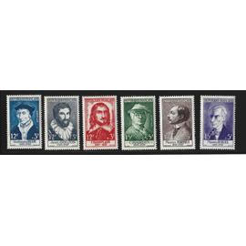 Série de timbres France année 1956 Y&T 1066-1071 neufs sans charnière