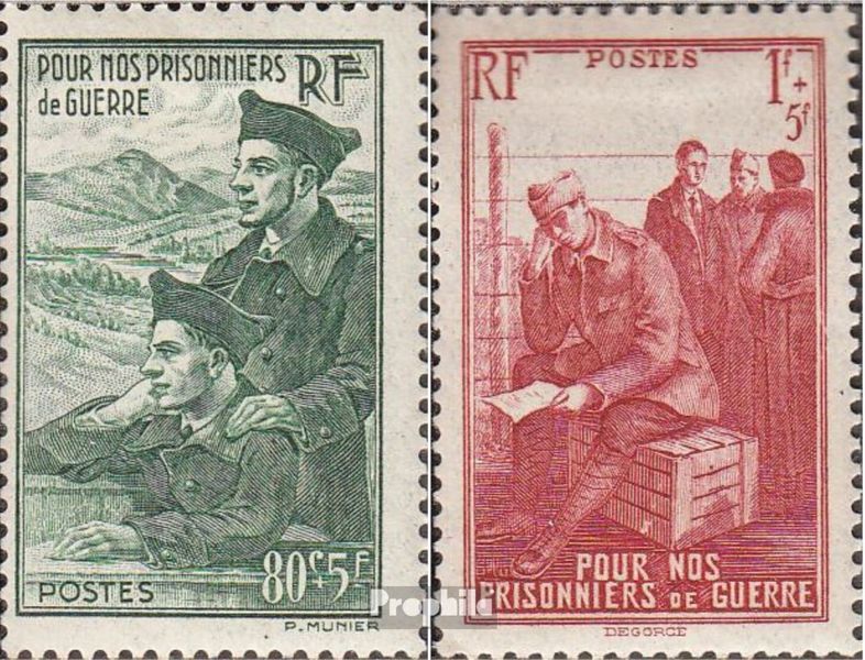 France 500-501 (complète edition) avec charnière 1941 prisonniers de guerre