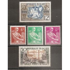 1107 et 1114 à 1116 (1957) Série de timbres neufs sans charnière N** (cote 4,2e) (8873)