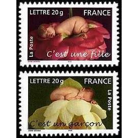 france 2005, très beaux timbres de naissance neufs** luxe auto-adhésifs validité permanente, yvert 54 "c