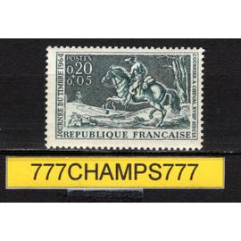journée du timbre. courrier à cheval. gravure de parrocel. 1964. y & t 1406