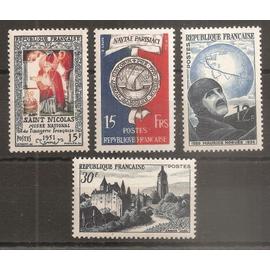 904 à 907 (1951) Série de timbres neufs N** (cote 4,8e) (8905)