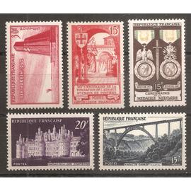 924 à 928 (1952) Séries de timbres neufs N** (cote 7,4e) (8902)