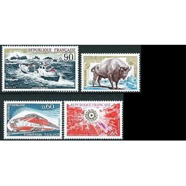 france 1974, très beaux timbres neufs** luxe 1791 sauvetage en mer, 1795 bison d
