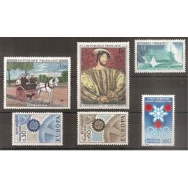 1517 à 1522 (1967) Série de timbres neufs N** (cote 3,75e) (8923)