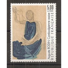 2636 (1990) Auguste Rodin Cambodgienne Assise N** (cote 2,75e) (0953)