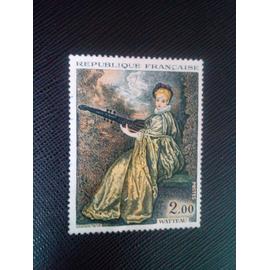 timbre FRANCE Y T 1765 "La Finette" (Watteau) 1973 ( 070207 )*