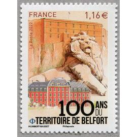france 2022, très beau timbre neuf** luxe yvert 5564, 100 ans du territoire de belfort.