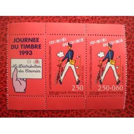 Journée du timbre 1993 - Paire de timbres issus de carnet neufs ** avec vignette - France - Année 1993 - Y&T n° 2793Aa (2793 + 2792 + vignette)