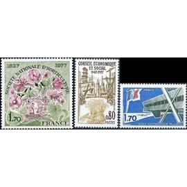 france 1977, très beaux timbres neufs** luxe yvert 1930 - société nationale d