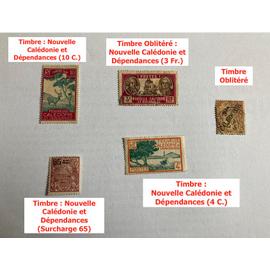 Nouvelle Calédonie : 6 timbres neufs & 4 timbres oblitérés (dont 1 sur coin d¿enveloppe) + Bloc Nouvelle Calédonie - Auckland 1990 & 2 cartes postales