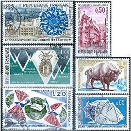 france 1974, beaux timbres yvert 1788 club alpin, 1792 conseil de l