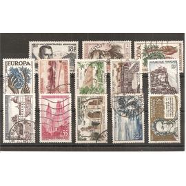 1120 à 1131 et 1139 (1957) Série de timbres oblitérés (cote 5,3e) (5524)