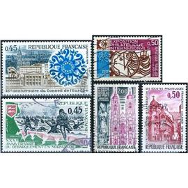 france 1974, beaux timbres yvert 1783 expo arphila 75, 1792 conseil de l