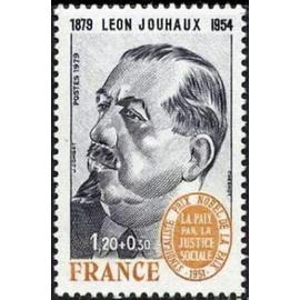 Timbre France 1979 Neuf- Léon Jouhaux (1879-1954) - 1.20+0.30 Yt 2030