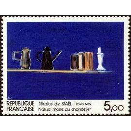 Timbre France 1985 neuf - Nicolas De Staël « Nature Morte Au Chandelier » - 5.00 Yt 2364