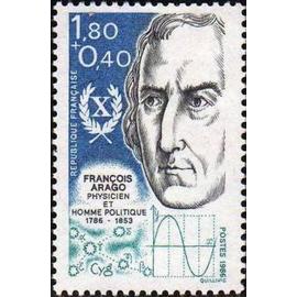Timbre France 1986 neuf - François Arago (1786-1853) Physicien - 1.80+0.40 Yt 2396