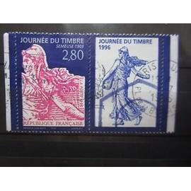 Journée du timbre : "semeuse 1903" timbre avec vignette année 1996 n° 2991b yvert et tellier luxe