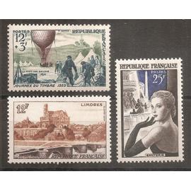 1018 à 1020 (1955) Série de timbres neufs N** (cote 9,25e) (9032)