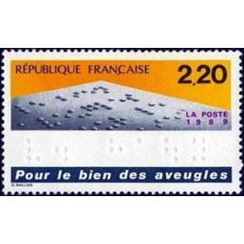 Timbre France 1989, Neuf - Pour Le Bien Des Aveugles - 2.20 Yt 2562