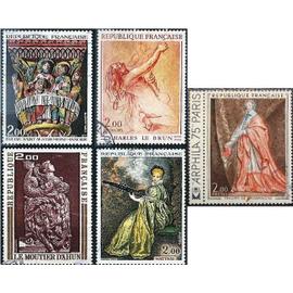 france 1973, belle série timbres, yvert 1741 église d