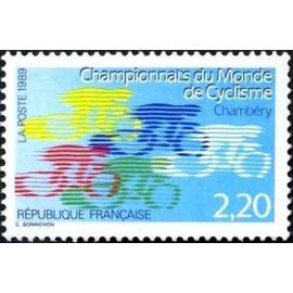 Timbre France 1989, Oblitéré - Championnats du monde de cyclisme à Chambéry - 2.20 - Yt2590