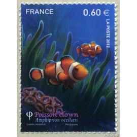 france 2012, très beau timbre neuf** luxe yvert 4646 poissons tropicaux, le Poisson clown.