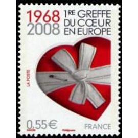 40ème anniversaire de la 1ère greffe du coeur en Europe année 2008 n° 4179 yvert et tellier luxe