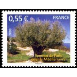 sommet de Paris pour la Méditerranée : olivier année 2008 n° 4259 yvert et tellier luxe