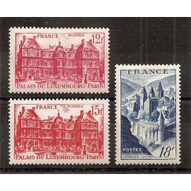 803 à 805 (1948) Palais du Luxembourg 12 et 15f / Conques 15f N* (cote 5,6e) (3922)