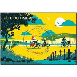 bloc feuillet fête du timbre france 2023 neuf - cyclotourisme