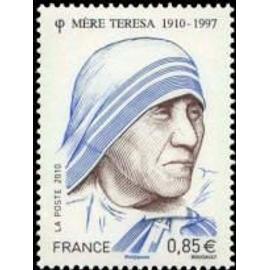 Mère Teresa religieuse et prix Nobel de la Paix année 2010 autoadhésif n° 468 yvert et tellier luxe