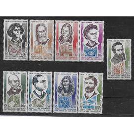 TERRITOIRE FRANCAIS DES AFARS ET DES ISSAS POSTE AERIENNE 1973/74/75 : Hommes et Femmes célèbres : Série entière de 9 timbres à 576 F. NEUFS ** cote 44,70 Euros