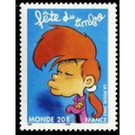 fête du timbre : bande dessinée Titeuf (Zep) : Nadia année 2005 n° 3753 yvert et tellier luxe (validité permanente monde)