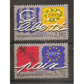 2941 et 2942 (1995) Série Europa Liberté et Paix N** (cote 3e) (4328)