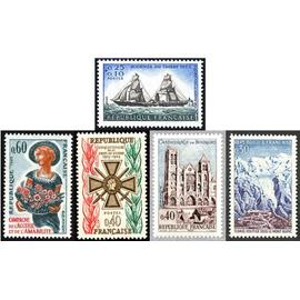 france 1965, très beaux timbres neufs** luxe yvert 1446 journée du timbre, 1449 campagne de l