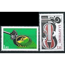 france 1979, très beaux timbres neufs** luxe yvert 2066 école centrale des arts et manufactures, et 2072 - métiers d