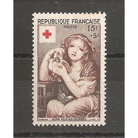 1007 (1954) Croix-Rouge Jeune Fille aux Colombes N* (cote 10e) (3647)