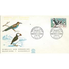 france 1960, belle enveloppe 1er jour FDC 355, timbre yvert 1274, protection de la nature, macareux moines.