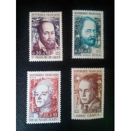 timbre FRANCE Y T 1511 a 1514 Séries Des personnes célèbres 1967 ( 010707 )