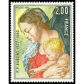 france 1977, très beau timbre neuf** luxe yvert 1958, vierge à l