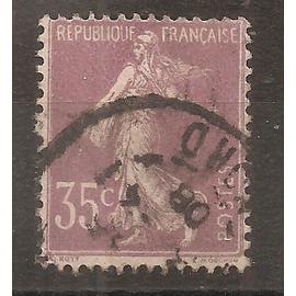 136 (1906) Semeuse fond plein 35c violet oblitérée (cote 8e) (9120)