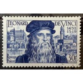 Léonard de Vinci 30f (Superbe n° 929) Obl - Cote 6,50&euro; - France Année 1952 - brn83 - N17981